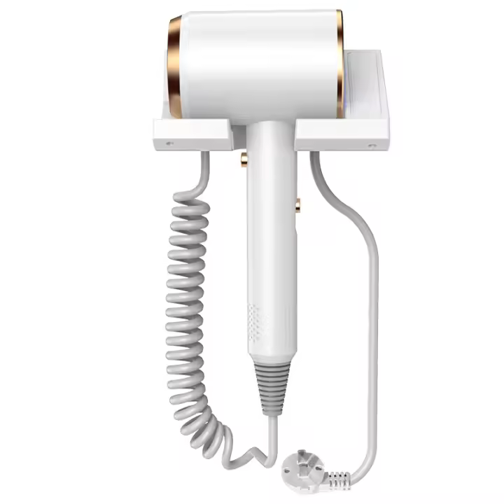 Secador de pelo eléctrico de alta velocidad, hotel, secador de pelo de alta potencia montado en la pared, baño sin perforaciones, inodoro - 1
