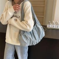 Bolso de hombro versátil de Color sólido suave no tejido para mujer, bolso de viaje Simple y de moda para las 4 estaciones - details 14