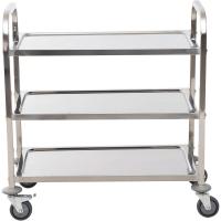 Carrito de Cocina de Acero Inoxidable 2 Banjas y 2 Brazos para Comedor Salón 70,5x40,5x81 cm - details 16