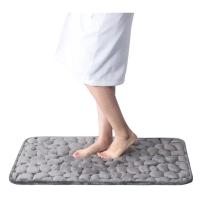 Alfombra de Terciopelo de Espuma de Memoria Antideslizante Estilo Piedra Cobblestone para Baño, Sala de Estar, Cocina Herramientas de Cocina Especiales - details 5