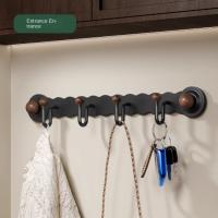 Gancho trasero para puerta con soporte de carga fuerte, ventosa creativa para ahorrar espacio, gancho para baño, montaje en pared sin perforación - details 6