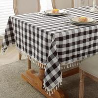 Decoración de mesa, mantel de lino a cuadros, estilo Pastoral, camino de mesa impermeable, antiincrustante con borlas, cubierta de mesa para el hogar - details 8