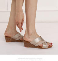 Sandalias de cuña para mujer, ideales para usar como prenda exterior, modernas, con plataforma gruesa, impermeables, informales, de talla grande, con boca de pez. - details 3
