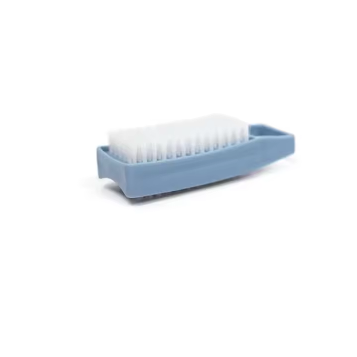 Cepillo de uñas de doble cara con cerdas suaves de mano, herramienta de limpieza de material PP - 1