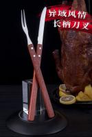 Set de Cuchillo y Garfillo para Asar Lamb Herramienta de Barbacoa de Acero Inoxidable para Barbacoas y Parrillas al Aire Libre - details 0