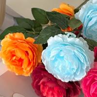 2 uds realista 3 cabezas flor de peonía Artificial 64CM DIY peonía flor simulada flores artificiales de seda para decoración de boda en casa - details 14
