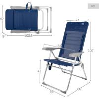 Conjunto 2 Sillas Pleg Alu 5pos 61x66x108cmc/asa-mykonos - details 11