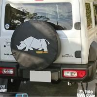Suzuki Jimny JB74 JB64 2019-2024 Protector de bolsa de neumático de repuesto con cuero PU de PVC de 15 pulgadas para accesorios - details 8