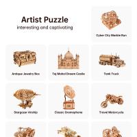 Rompecabezas de madera 3D DIY para niños, linterna nocturna, juguetes educativos exquisitos, Kit de bloques de construcción - details 2