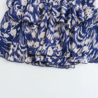 Conjuntos de Falda de Verano para Mujer OUWU Camisa de Manga Larga con Cuello de Lazo, Tops, Minifaldas Acampanadas, Estilo Vintage - details 18