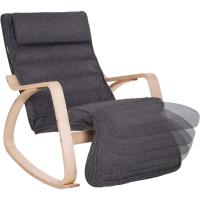 Mecedora de Madera de Abedul Sillón Tumbona Ajustable Desmontable y Lavable - details 3