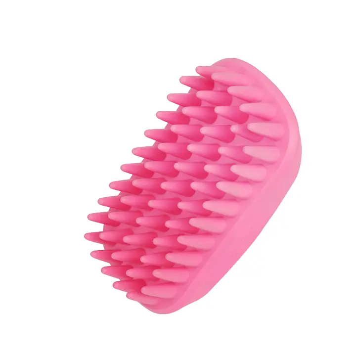 Cepillo de baño de silicona para perros y gatos, cerdas de masaje calmantes, cepillo de champú, adecuado para pelo largo y corto - 1