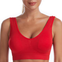 Sports bra women solid color fitness top gym yoga athletic tight workout soft brassiere padded - details 22