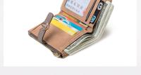 【Gran capacidad multicapa】 2025Nueva cartera corta plegable mate para mujer Diseño de nicho Cartera de estudiante de moda simple Tarjetero Color sólido - details 5