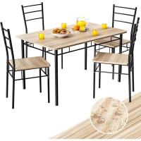 Mesa de Comedor con 4 Sillas Set 5 Pzs. Completo Madera Muebles Cocina Leo 110x68cm Tipo Industrial - details 21