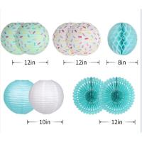 Candy Donut decoración de feliz cumpleaños colgante fiesta linterna papel wer bola combinación Accesorios - details 4