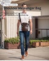 Bolso de hombro de cuero genuino para hombre, bolso Vertical de alta calidad, duradero, cruzado, bandolera de lujo de negocios para hombre - details 0