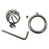 Cerradura de tornillo ergonómica de acero inoxidable Jaula para penis ultra pequeña - details 2