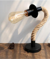 Lámpara de Pared Vintage de Cuerda de Hierba con Luz E27 Retro para Baño Sala Corridor Señero Decoración Interior Material de Madera y Hierro Largo de 18 a 29.9cm y Ancho de 13 a 22.9cm - details 9