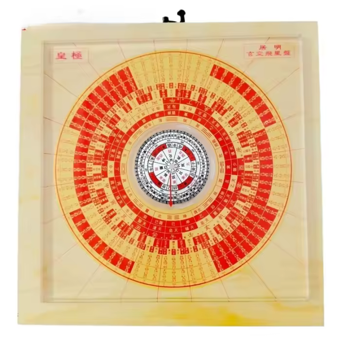 Guifuda de Cristal Hecho a Mano Compás de Feng Shui Automático y Transparente de 6 pulgadas - 1