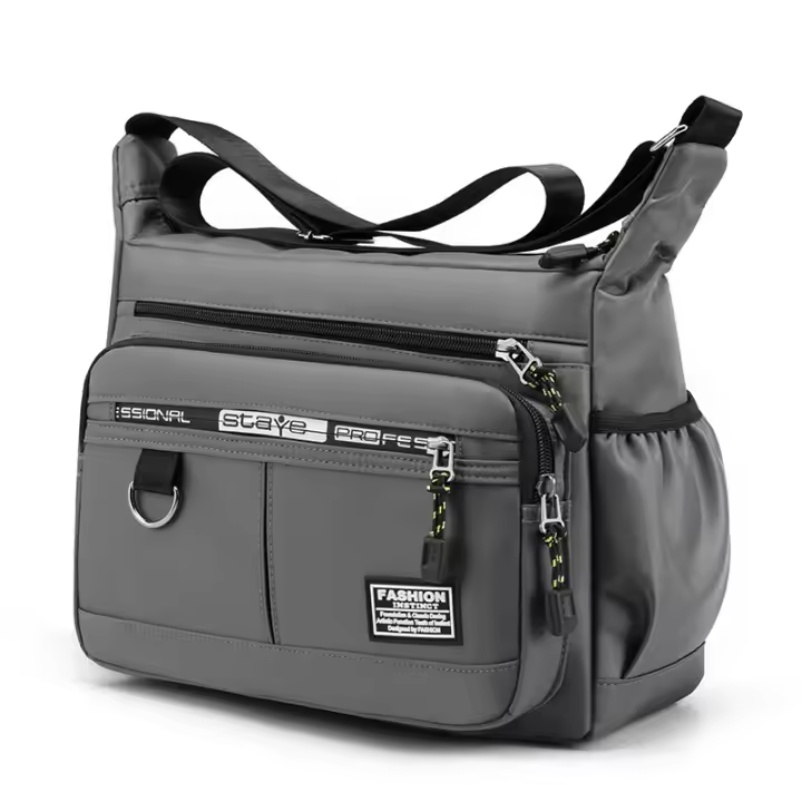 Bolso de hombro de gran capacidad impermeable resistente al desgaste mochila multibolsillo de negocios de ocio Oxford spinning bolsa de mensajero de los hombres - 1