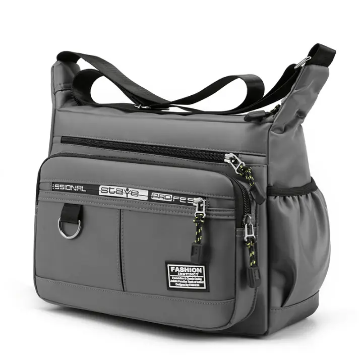Bolso de hombro de gran capacidad impermeable resistente al desgaste mochila multibolsillo de negocios de ocio Oxford spinning bolsa de mensajero de los hombres - 1