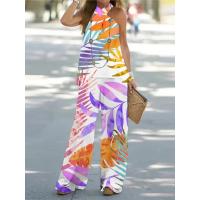 Conjunto de Dos Piezas para Mujer Sin Mangas Camiseta Ajustada, Pantalones Grandes, Moda de Oficina - details 3