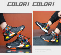 Zapatillas de baloncesto de cuero impermeables para niños, zapatos de tenis para niños, zapatillas para correr al aire libre, zapatos deportivos escolares antideslizantes, moda - details 11