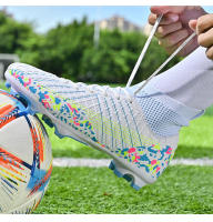 Botas de fútbol para hombre, botines de fútbol TF/FG, zapatos de entrenamiento resistentes al desgaste para niños, zapatillas antideslizantes para exteriores, talla 34-45 - details 16