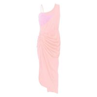 Vestido de noche con cuentas para mujer, abertura plisada, un solo hombro, europeo y americano, a la moda - details 14