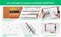 Cuaderno Inteligente Reutilizable, Tamaño A5, Hojas borrables y adaptadas para escaneo a medio, Incluye Boli y - details 1