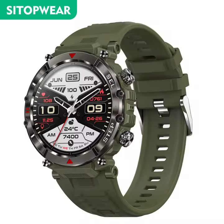 Reloj Inteligente Hombre, Smartwatch SANLEPUS, Bluetooth Llamadas, Notificaciones, 100 + Modos Deportivos, Resistant to Agua, Monitor de Ritmo Cardíaco, Oxígeno y Presión, Larga Duración de Hatería, Pronstico del Tiempo, alarma, Android/iPhone compatible - 1