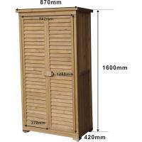 Armario Multiusos para Jardín 40x75x90 cm en Madera con 2 Capas de Pintura Impermeable |   Patas y Suelo - details 10