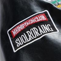 Primavera y otoño nueva ropa de motocicleta para hombres marca de moda chaqueta de cuero PU chaqueta fina moda abrigo bordado - details 7