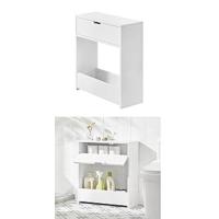 Carro Utilitario con 2 Estantes y 2 Bandejas Mueble Auxiliar de Ruedas para Baño, Cocina - details 5