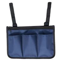 Bolsa de almacenamiento con múltiples bolsillos para reposabrazos de silla de ruedas, asiento portátil impermeable, reposabrazos, bolsillo de almacenamiento lateral, gran capacidad con hebilla - details 9