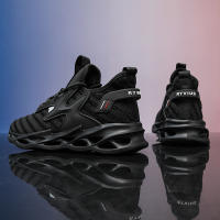 Zapatillas de correr con cordones para hombre, zapatos informales para caminar al aire libre, gimnasio, color blanco - details 5