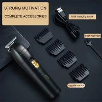 Afeitadora de barba profesional para hombres, máquina de corte de pelo, recortadora de precisión, recortadora de pelo inalámbrica, recortadora de hoja en T de espacio cero - details 8