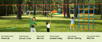 SucceBuy Ninja Warrior Obstacle Course para niños, 2 x 56 pies, estables resistentes a la intemperie, capacidad de 500 libras, juego al aire libre con 12 obstáculos, ideal para diversión y entrenamiento en el patio trasero, duradero - details 5