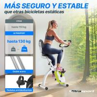 Bicicleta Estática Plegable hasta 130 KG Extra Silenciosa con Sillín de Comodidad Ajustable - details 10