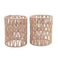 Paquete de 2 pantallas de lámpara de ratán, repuesto de pantallas de lámpara tejidas a mano de 5,9 x 5 pulgadas para lámparas de pie, luz colgante - details 2