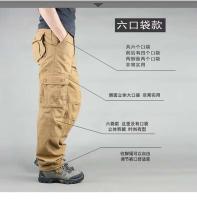 Nuevos monos de algodón a la moda para hombre, pantalones rectos con cremallera, pantalones de trabajo largos informales holgados de talla grande con seis y 6 bolsillos - details 10