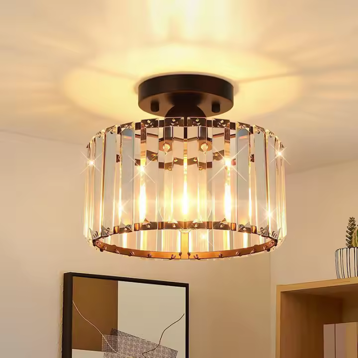 Lámpara de Techo Moderna de Cristal – Iluminación Decorativa Ideal para Salón, Dormitorio y Espacios Interiore.Bombillas no incluidas. - 1