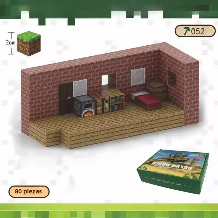 Bloques De Construcción Magnéticos Creativos Set De Arquitectura Del Mundo De La Minería Juguete De Montaje DIY Para Niños Regalos - 1