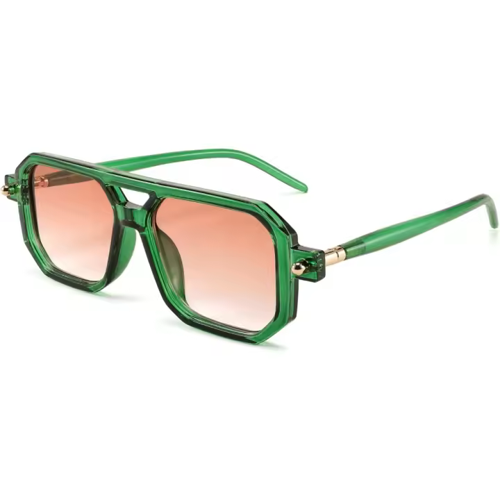 Gafas de sol estilo aviador vintage cuadradas de 70 pulgadas, planas, para mujer y hombre, elegantes, gafas de sol UV400 - 1