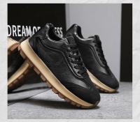 Zapatos de moda para hombre, zapatillas informales de cuero para todas las estaciones, zapatos para correr de moda de estilo coreano, calzado deportivo antideslizante resistente al desgaste para hombre - details 17