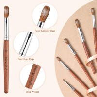 Brocha de Uñas Profesional KADS Kolinsky de Acrílico con Mango de Madera Estilo Chino Regalo en Estuche Tamaño 6-18# Manicura Kit y Accesorios - details 0