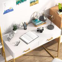 Escritorio para computadora Simple y Moderno con 2 cajones, 100 cm Escritorio para Computadora portátil, Mesa de Oficina en casa, Mesa Escritorio Blanca - details 4