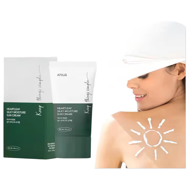 50ML coreano Heartleaf Anua hidratante Houttuynia Cordata protector solar limpieza profunda crema facial Anti UV bloqueador solar cuidado de la piel - 1