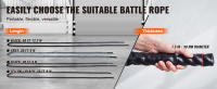 Cuerda de Batalla SucceBuy Diámetro de Poliéster Equipo de Ejercicio con Funda Protectora y Anchor - details 3